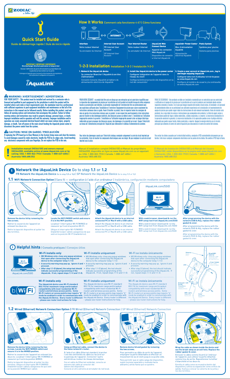 Página 1 del manual Manual de usuario Zodiac iAqualink