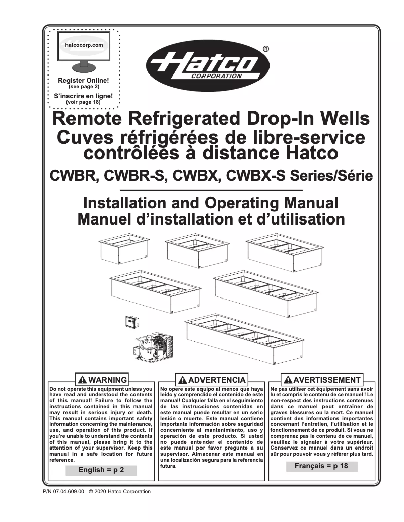 Página 1 del manual Manual de usuario Hatco CWBR-1