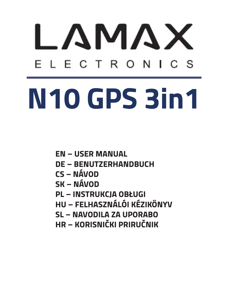 Página 1 del manual Manual de usuario Lamax N10 GPS 3in1