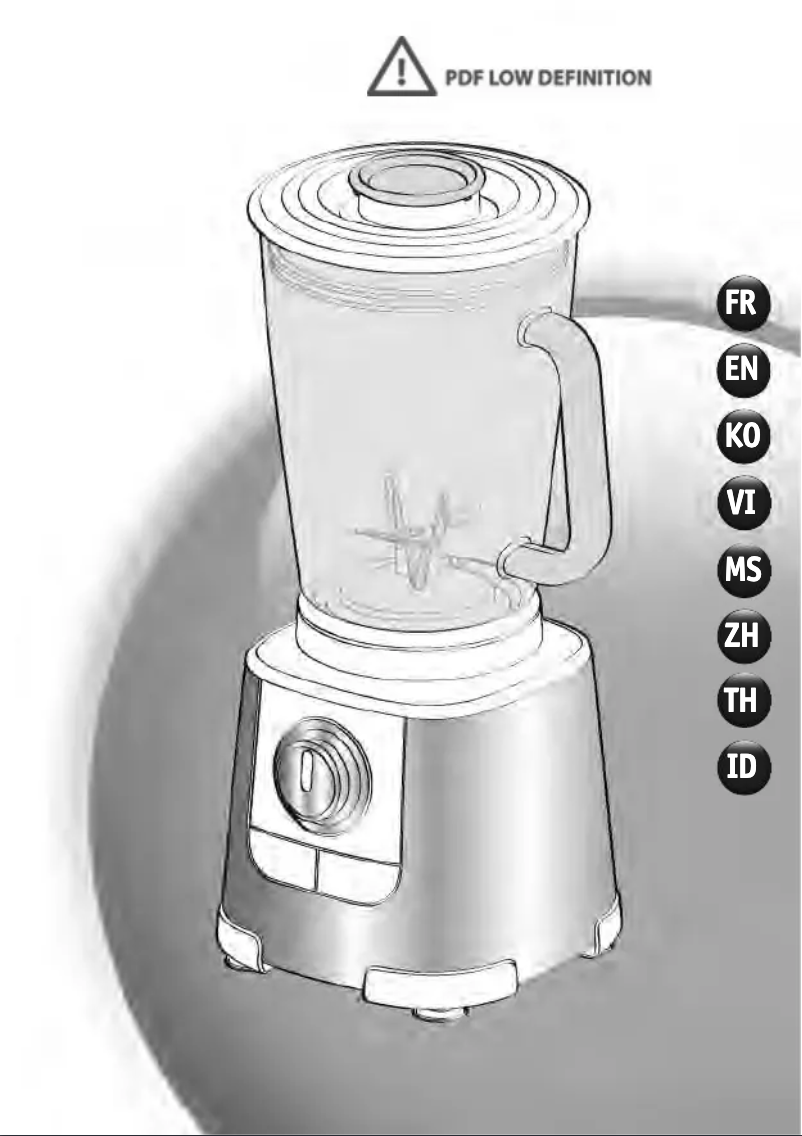 Imagen de la primera página del manual del dispositivo Mastermix BL800G