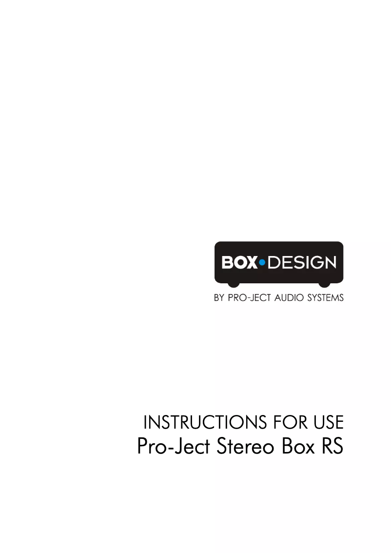 Imagen de la primera página del manual del dispositivo Stereo Box RS