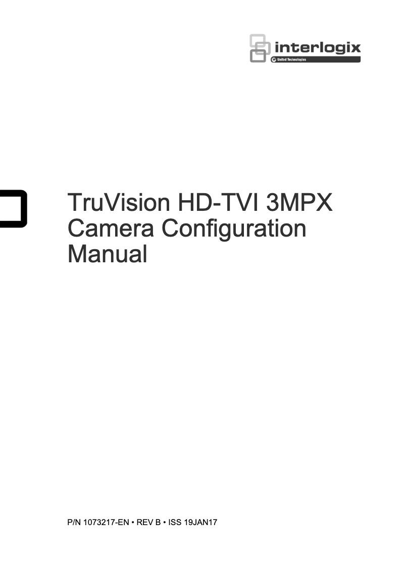 Imagen de la primera página del manual del dispositivo TruVision TVT-4403