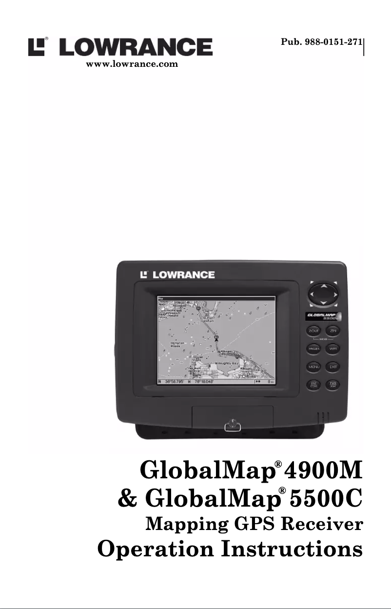 Página nº 1 - Manual de usuario Lowrance GlobalMap 4900M