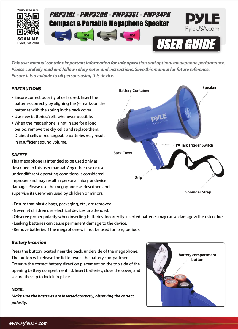 Imagen de la primera página del manual del dispositivo PMP34PK