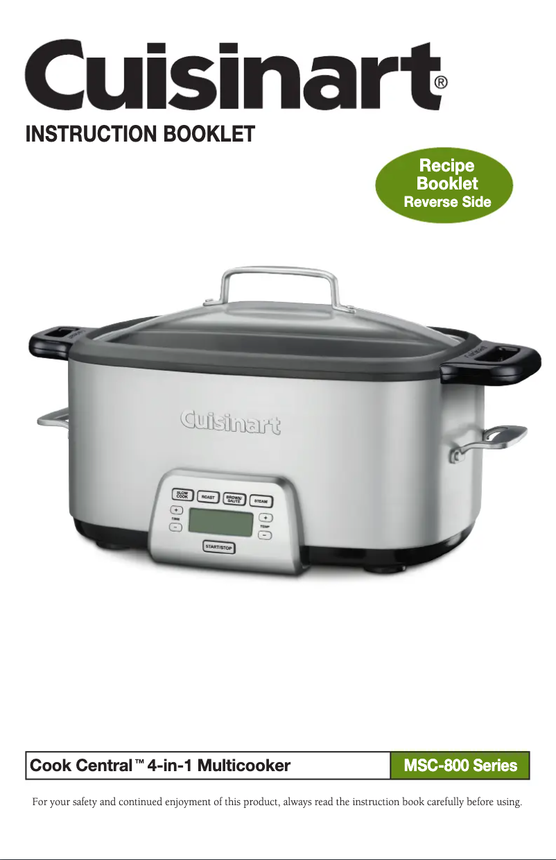 Imagen de la primera página del manual del dispositivo MSC-800