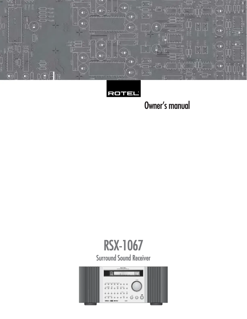 Imagen de la primera página del manual del dispositivo RSX-1067