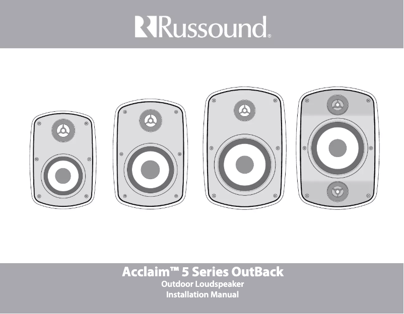 Página 1 del manual Manual de usuario Russound 5B65W