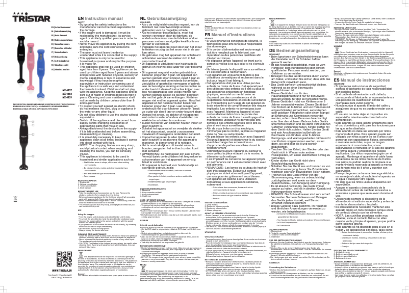 Imagen de la primera página del manual del dispositivo MX-4857