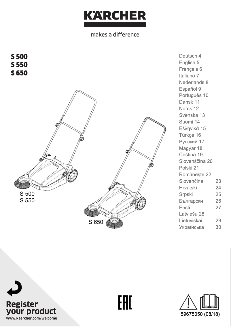 Imagen de la primera página del manual del dispositivo S 500