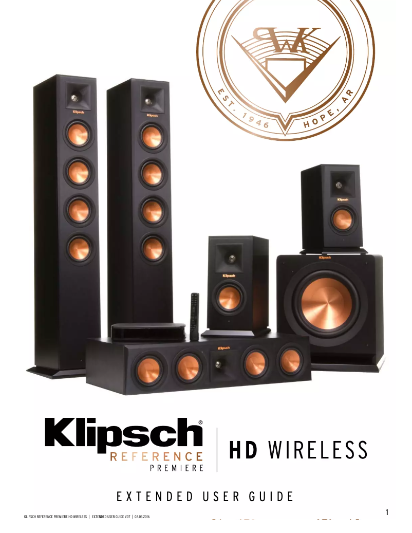 Página 1 del manual Manual de usuario Klipsch RP-110WSW