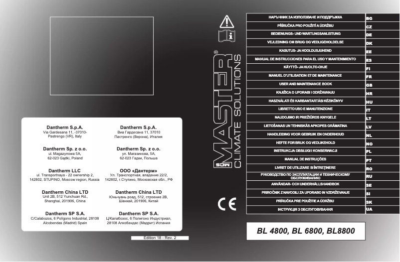 Imagen de la primera página del manual del dispositivo BL 6800
