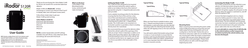 Imagen de la primera página del manual del dispositivo iRadar S120R