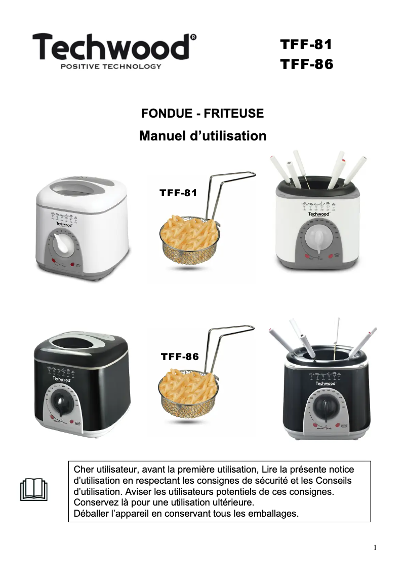 Imagen de la primera página del manual del dispositivo TFF-81