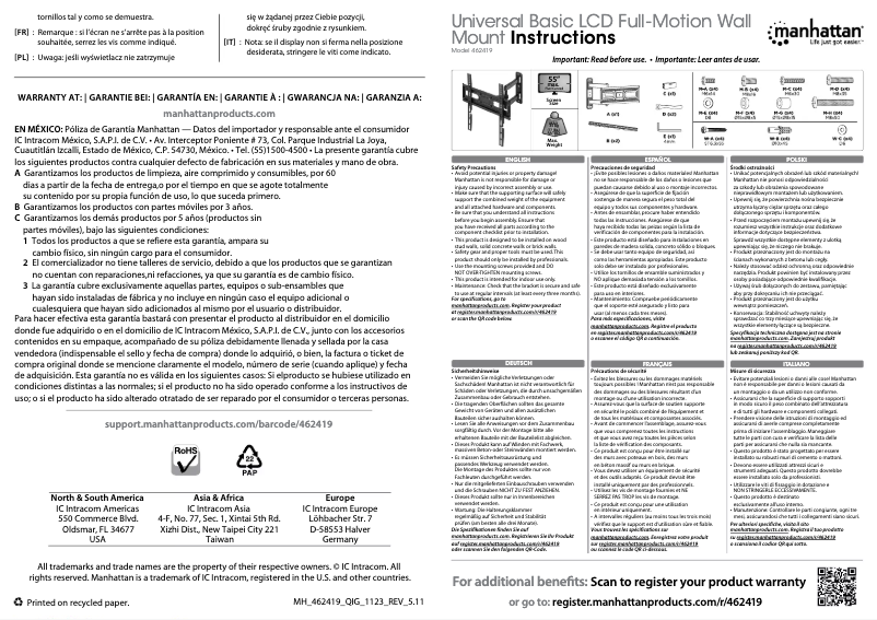 Página nº 1 - Manual de usuario Manhattan 462419