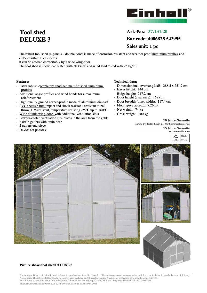 Imagen de la primera página del manual del dispositivo DeLuxe III