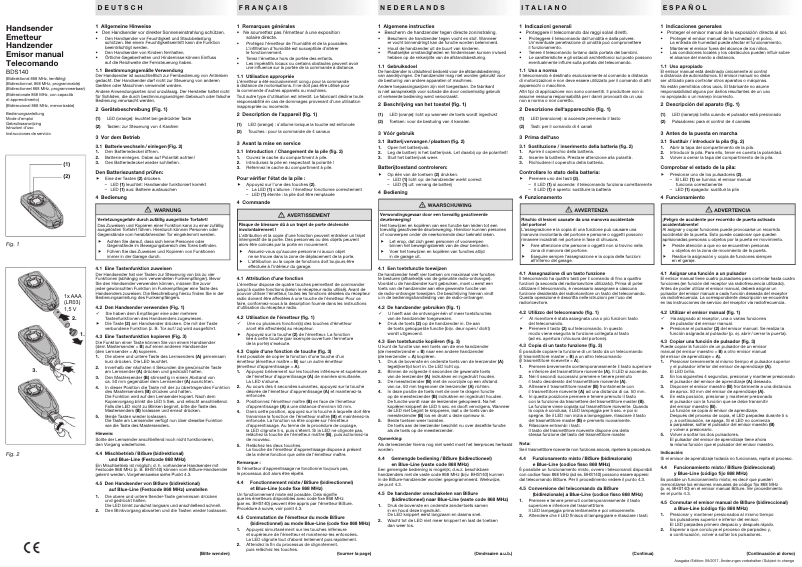 Imagen de la primera página del manual del dispositivo BDS120