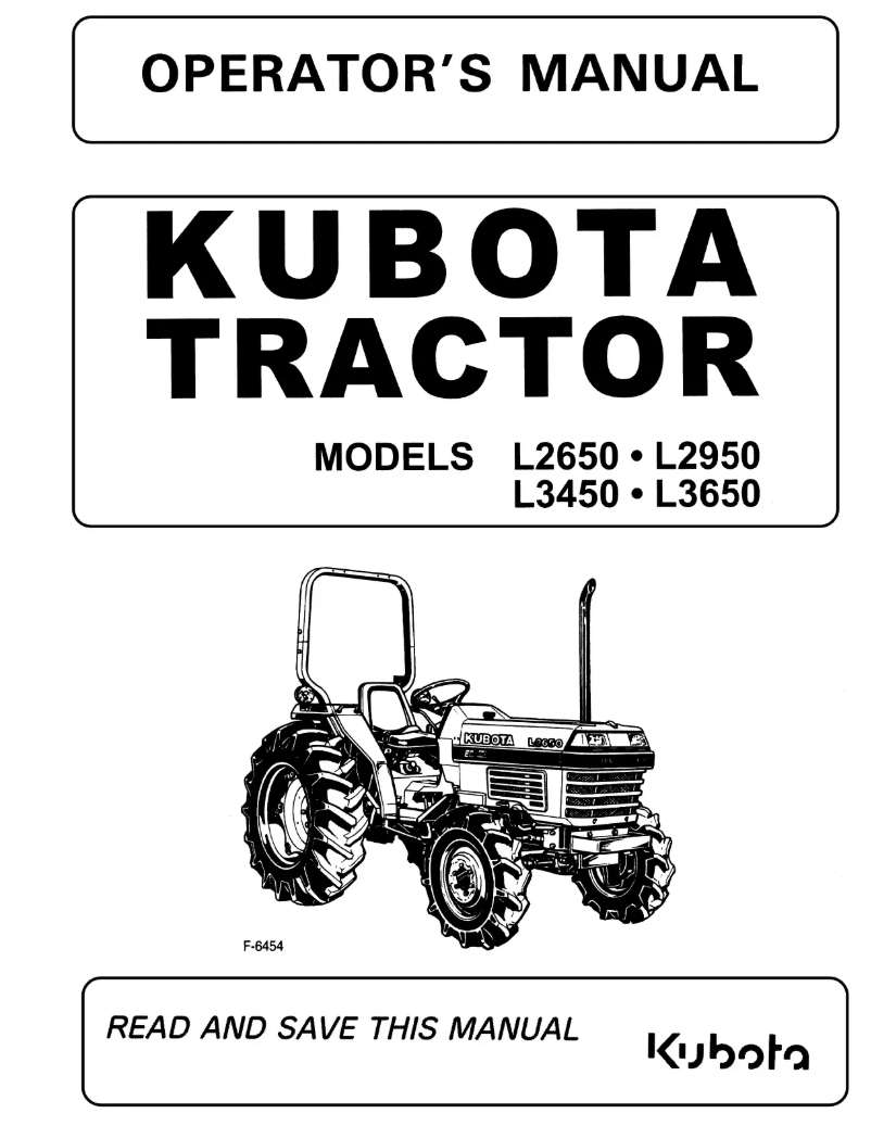 Página 1 del manual Manual de usuario Kubota L2650