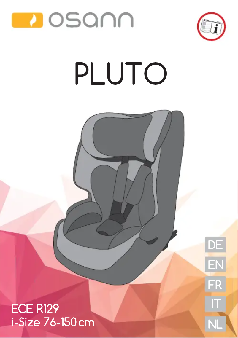 Imagen de la primera página del manual del dispositivo Pluto i-Size