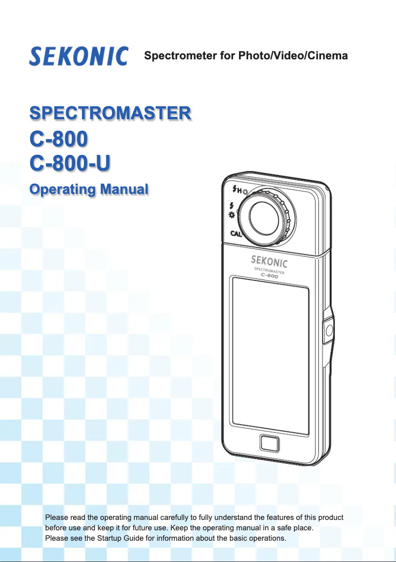 Imagen de la primera página del manual del dispositivo C-800