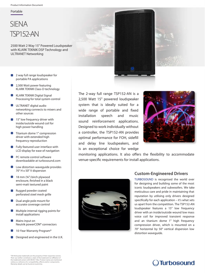 Imagen de la primera página del manual del dispositivo Siena TSP152-AN