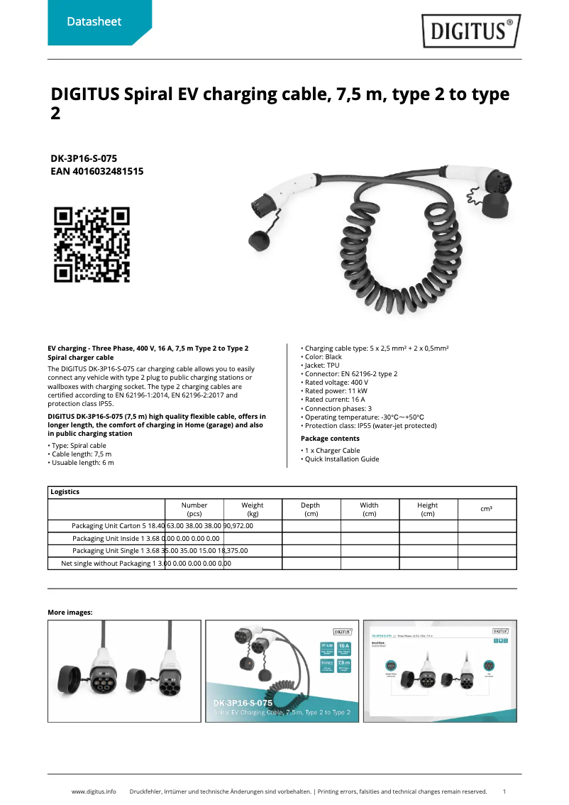 Página 1 del manual Ficha técnica Digitus DK-3P16-S-075
