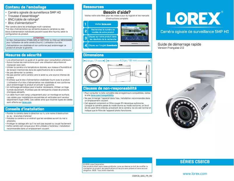 Imagen de la primera página del manual del dispositivo C581CB