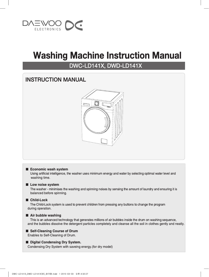Página 1 del manual Manual de usuario Daewoo DWD-LD141X