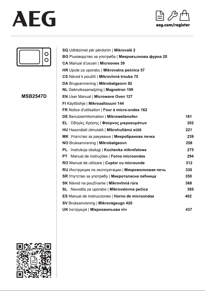 Imagen de la primera página del manual del dispositivo MSB2547D-M