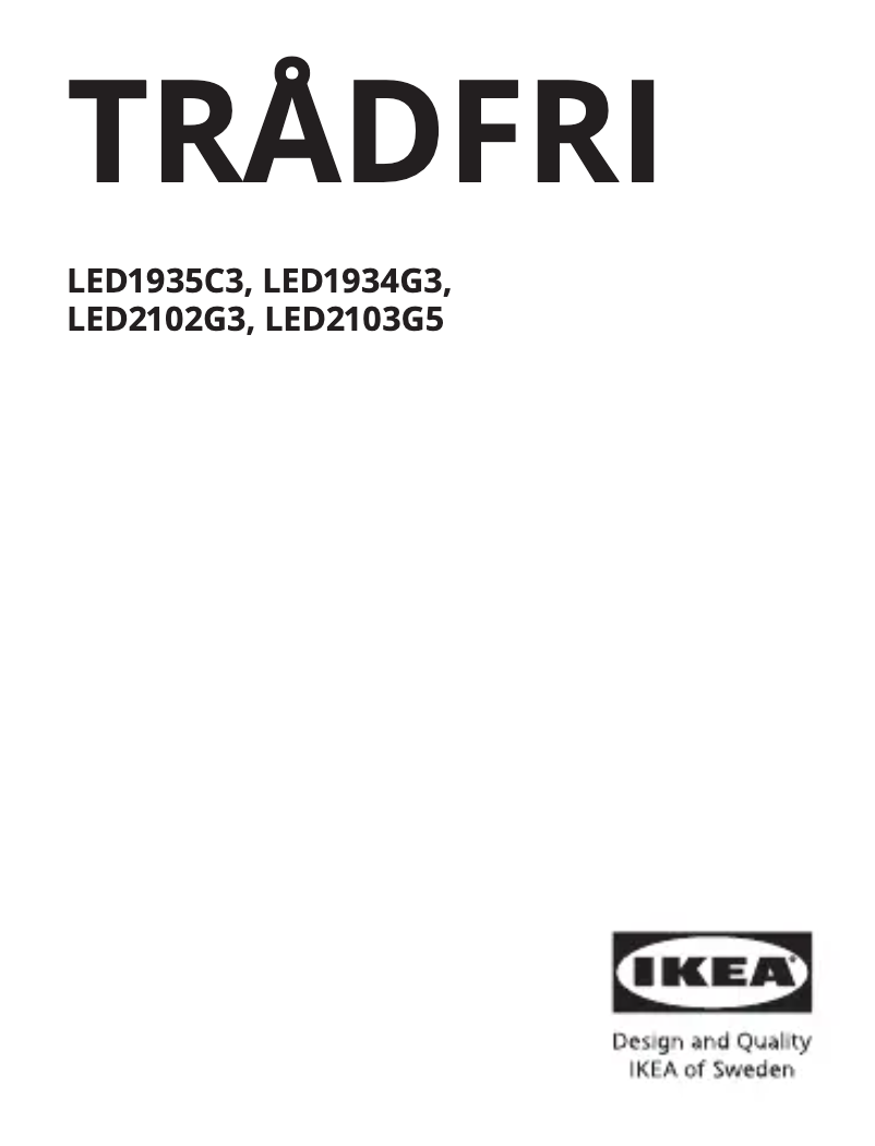 Página 1 del manual Manual de usuario Ikea TRÅDFRI 504.392.58