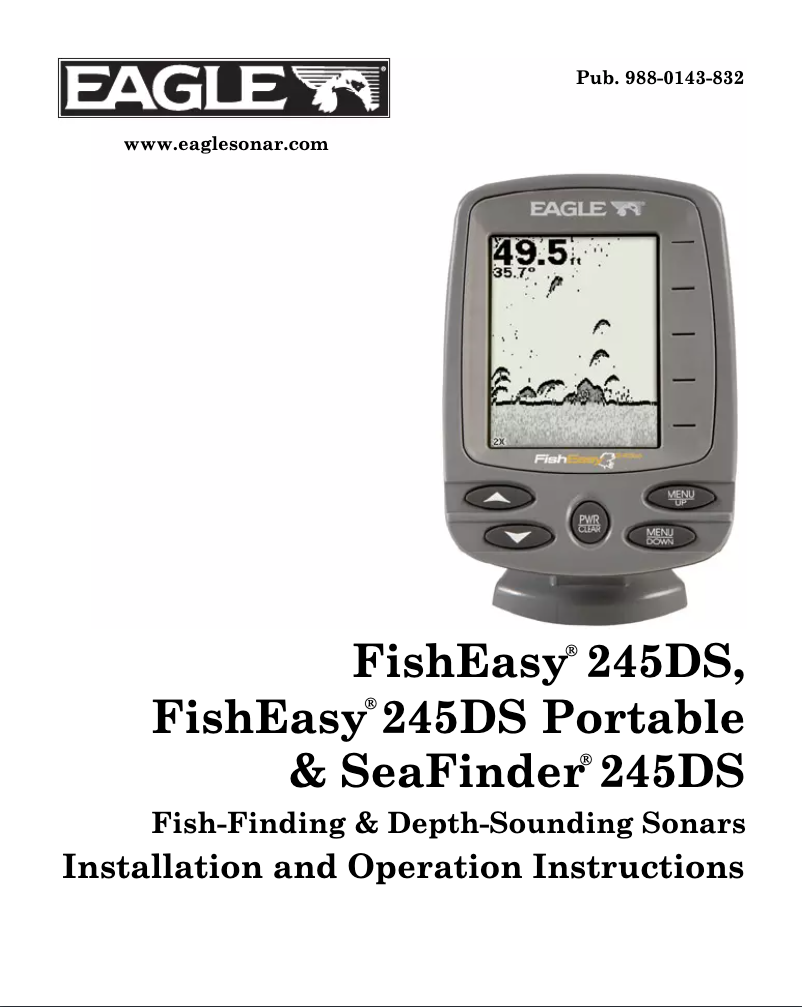 Imagen de la primera página del manual del dispositivo FishEasy 245 DS Portable