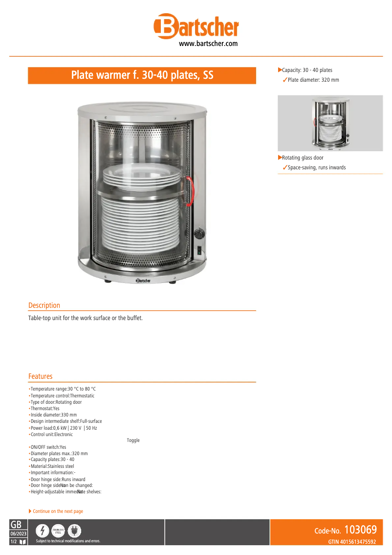 Imagen de la primera página del manual del dispositivo 103069
