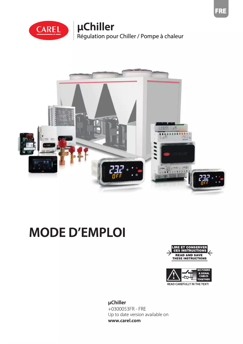 Imagen de la primera página del manual del dispositivo µChiller
