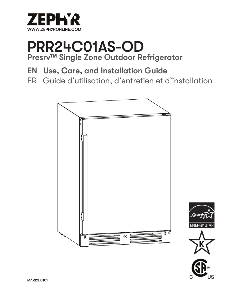Imagen de la primera página del manual del dispositivo Presrv PRR24C01AS-OD
