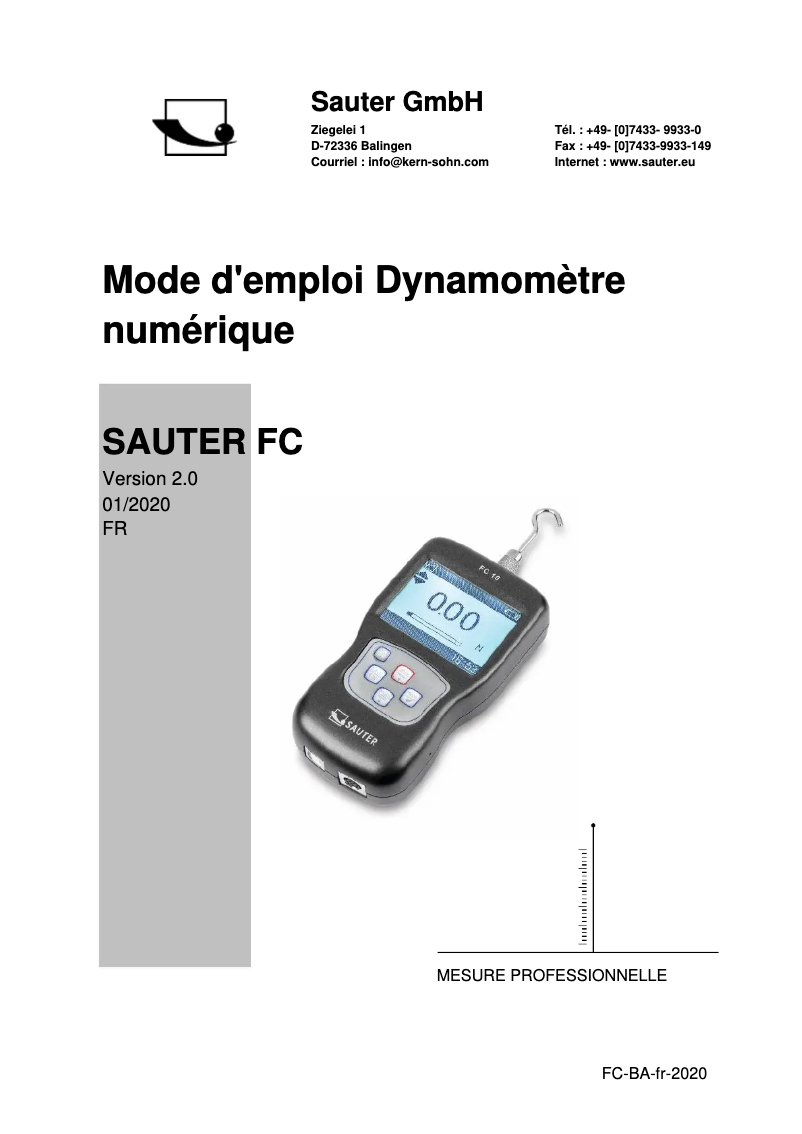 Imagen de la primera página del manual del dispositivo FC 500