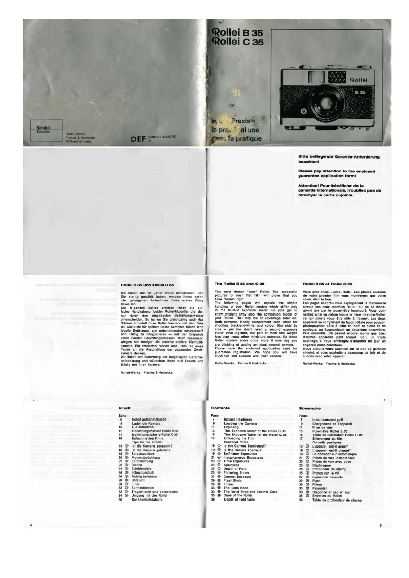 Imagen de la primera página del manual del dispositivo B 35