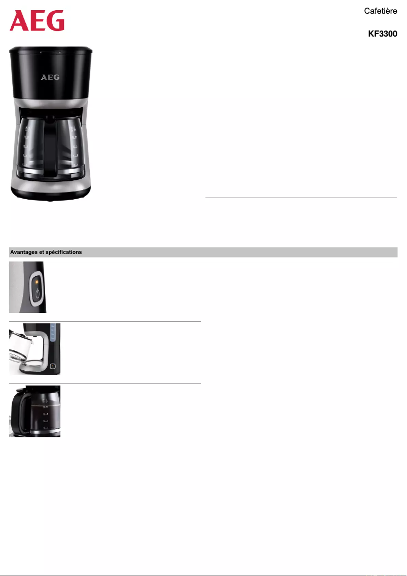 Imagen de la primera página del manual del dispositivo KF3300