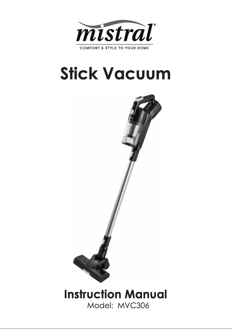 Página nº 1 - Manual de usuario Mistral MVC306
