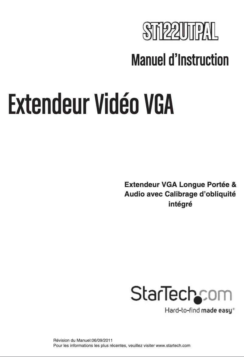 Página 1 del manual Manual de usuario StarTech.com ST122UTPAL