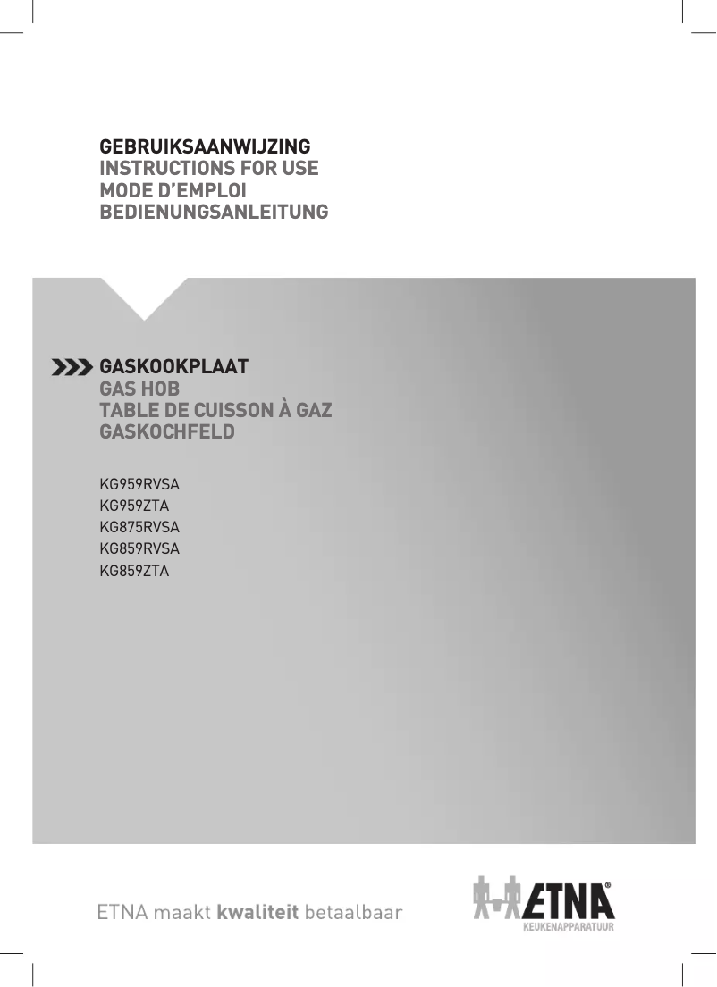 Imagen de la primera página del manual del dispositivo KG959RVSA