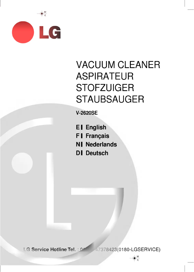 Página 1 del manual Manual de usuario LG VT2620DE