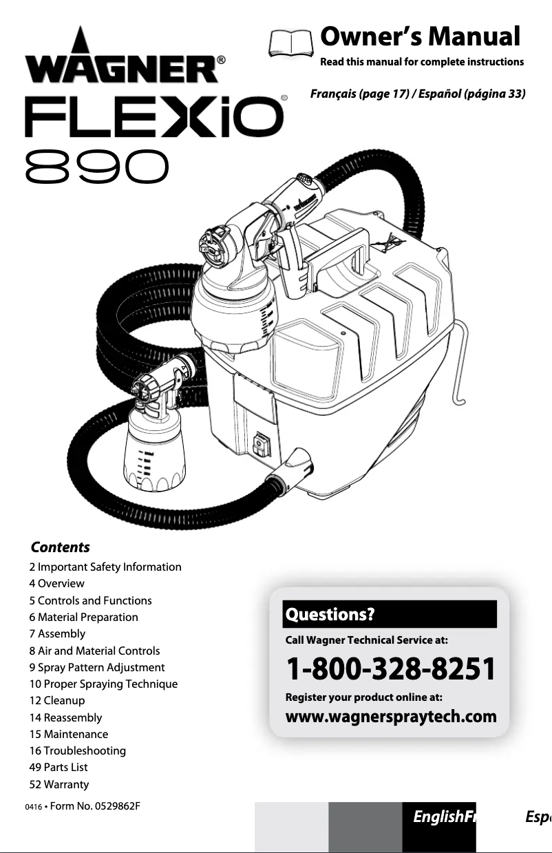 Página 1 del manual Manual de usuario Wagner Flexio 890