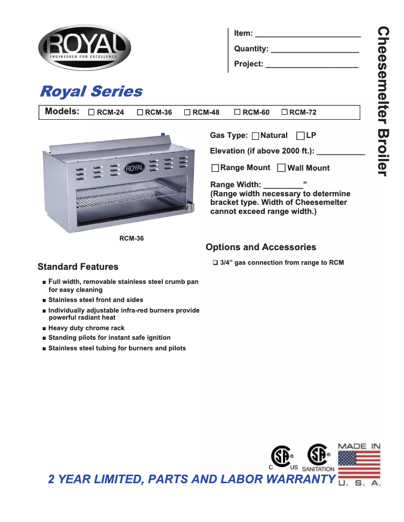 Página 1 del manual Manual de usuario Royal Range RCM-24