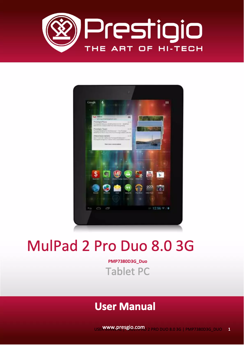 Página nº 1 - Manual de usuario Prestigio MultiPad 2 Pro Duo 8.0 3G