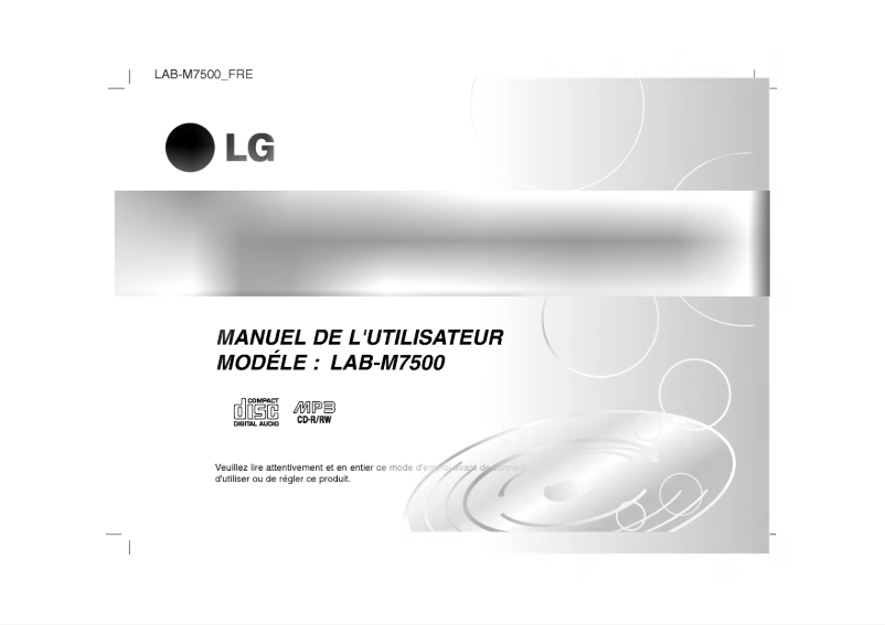 Página nº 1 - Manual de usuario LG LAB-M7500