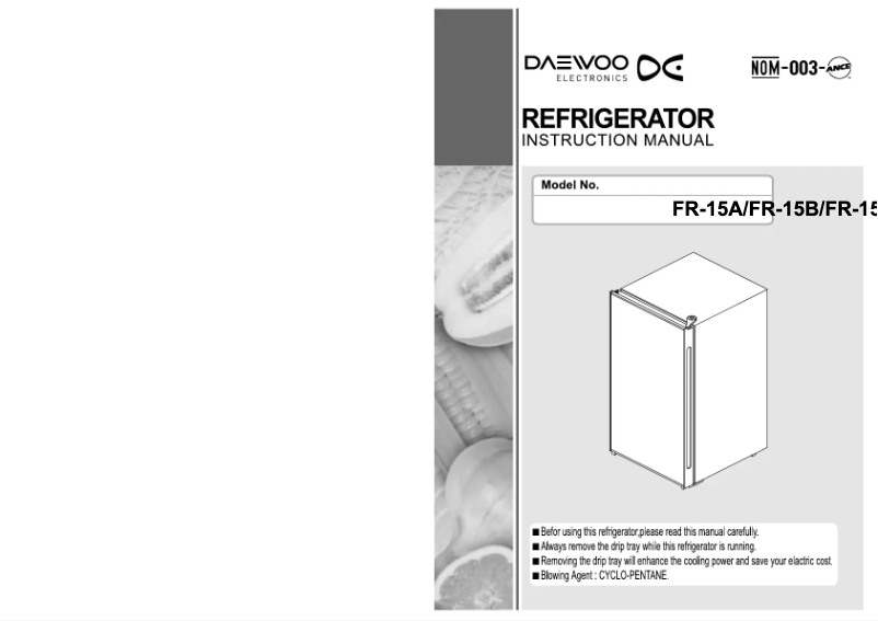 Imagen de la primera página del manual del dispositivo FR-15A