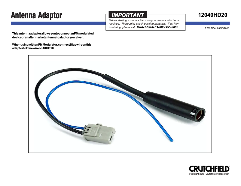 Imagen de la primera página del manual del dispositivo 40-HD20