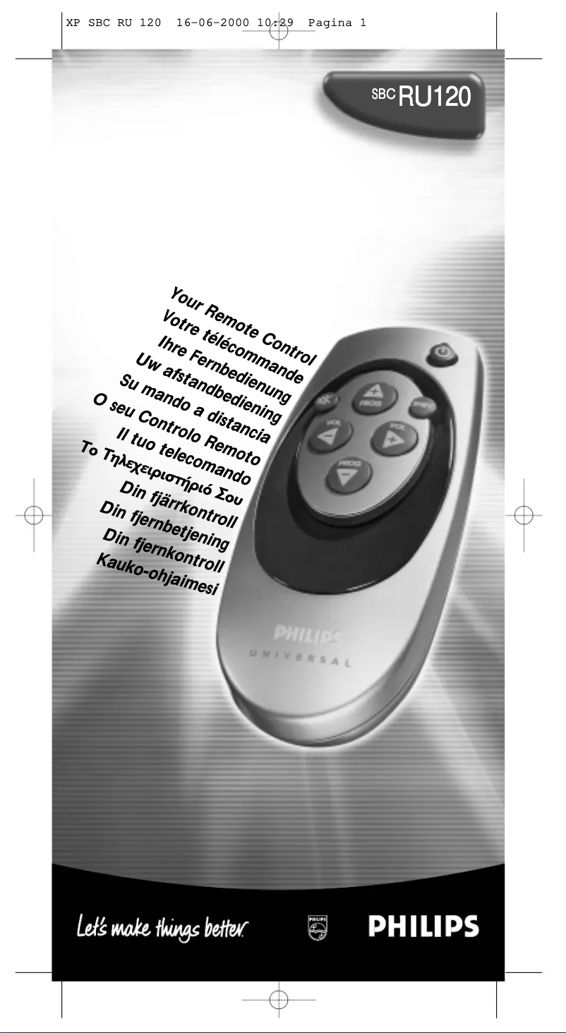 Página 1 del manual Manual de instrucciones Philips SBC RU 120