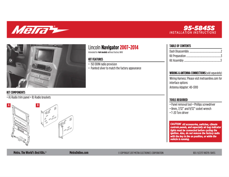 Imagen de la primera página del manual del dispositivo 95-5845S