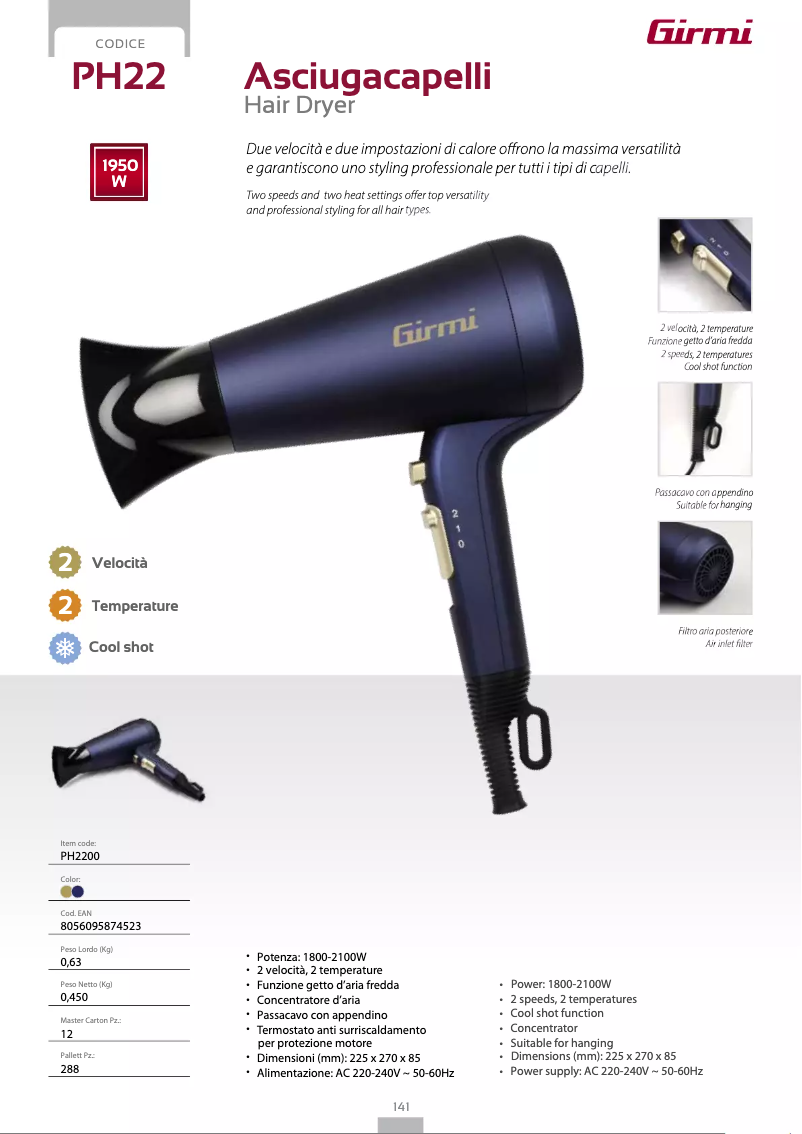 Imagen de la primera página del manual del dispositivo PH22