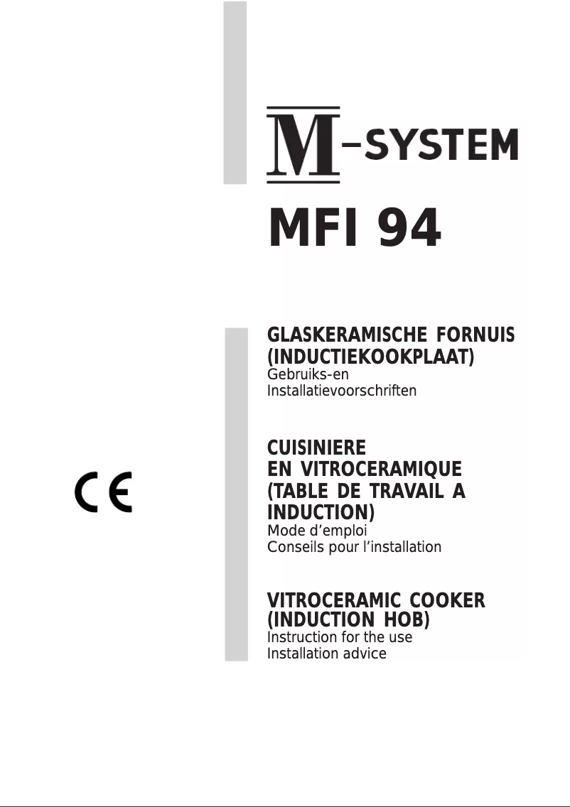 Página 1 del manual Manual de usuario M-System MFTI-94